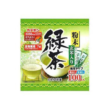 NOMURA Green Tea Mix (Genmacha & Ryokucha), 100 sticks